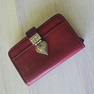 Brighton Red Leather Heart Wallet